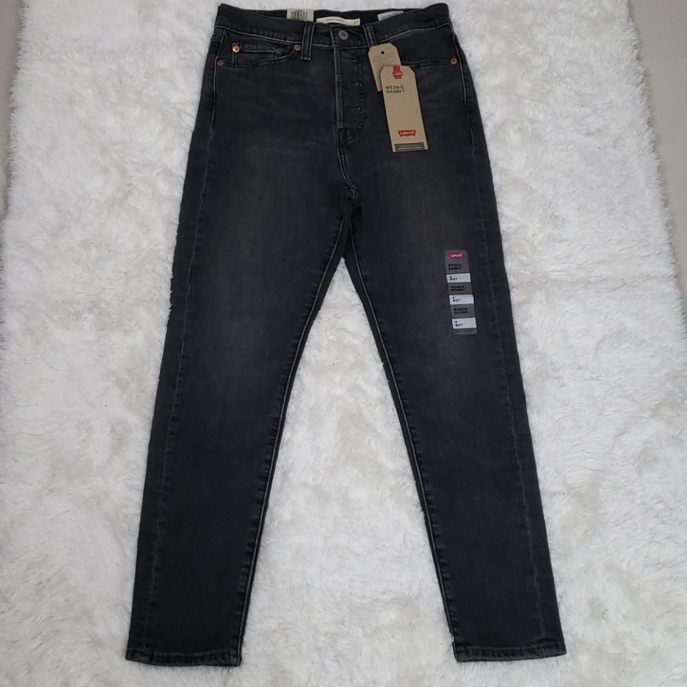Levi's Button Fly Wedgie Skinny Denim Jeans - Picture 3 of 12